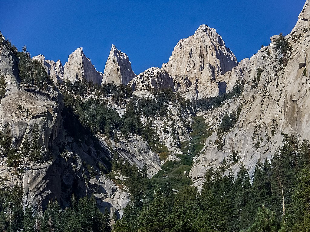Photo of Mount Whitney taken from near the Whitney Portal
