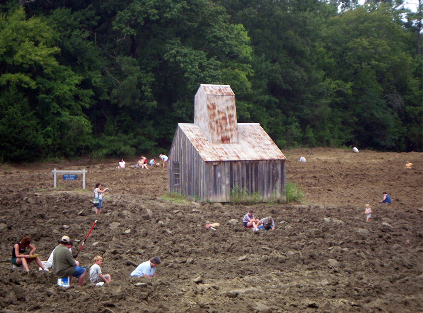 Prospectors at Crater Of Diamonds State Park in Murfreesboro, AR seek their fortune.