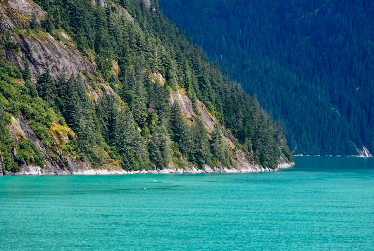 The image captures a stunning vista of the Inside Passage