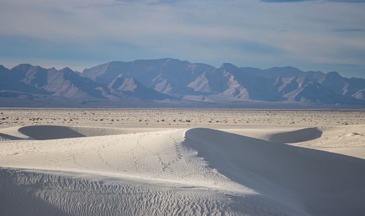 aerial view White Sands lakebed
