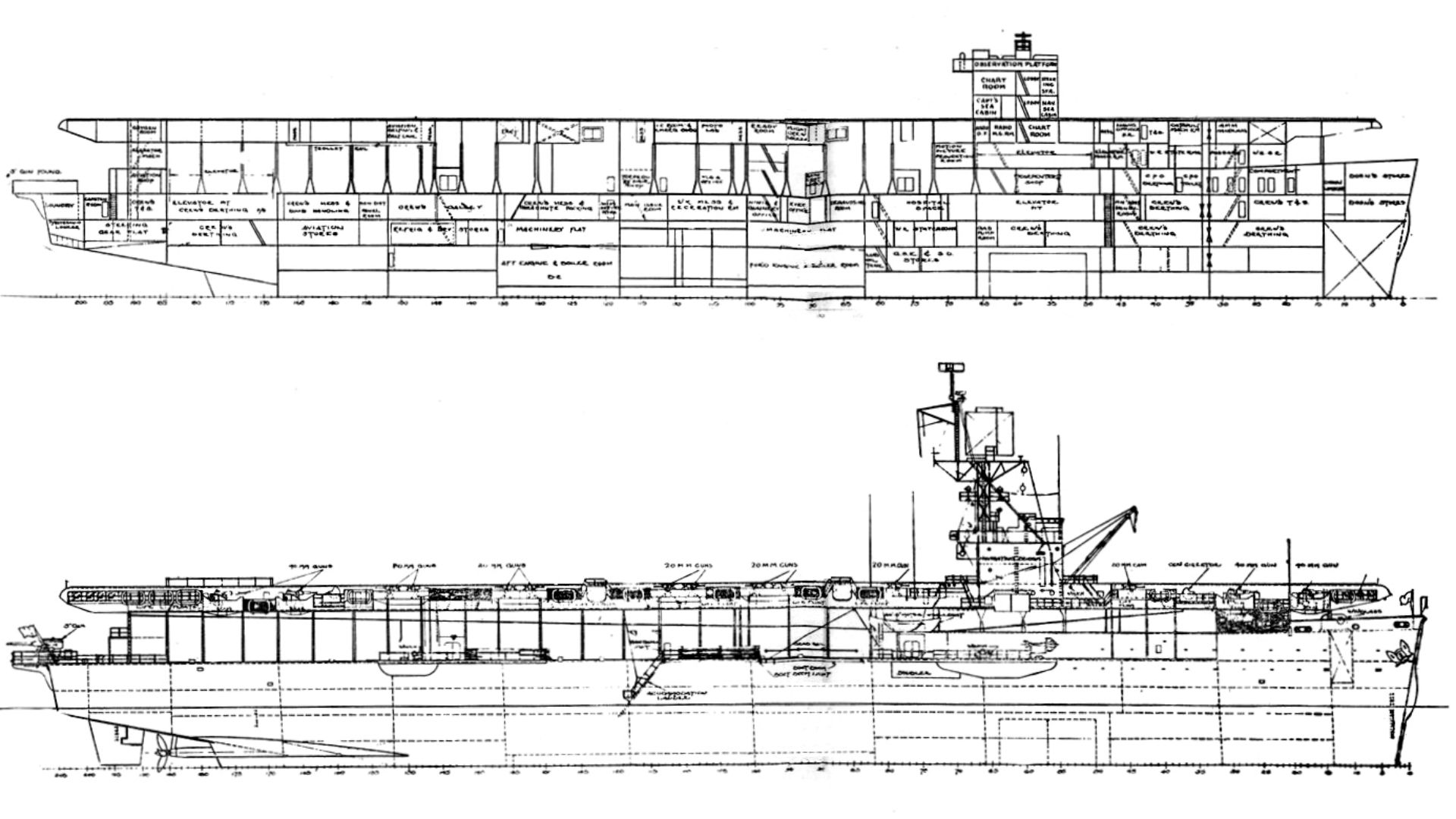 File:Inboard and outboard profiles of a Casablanca-class escort carrier, 1946.png