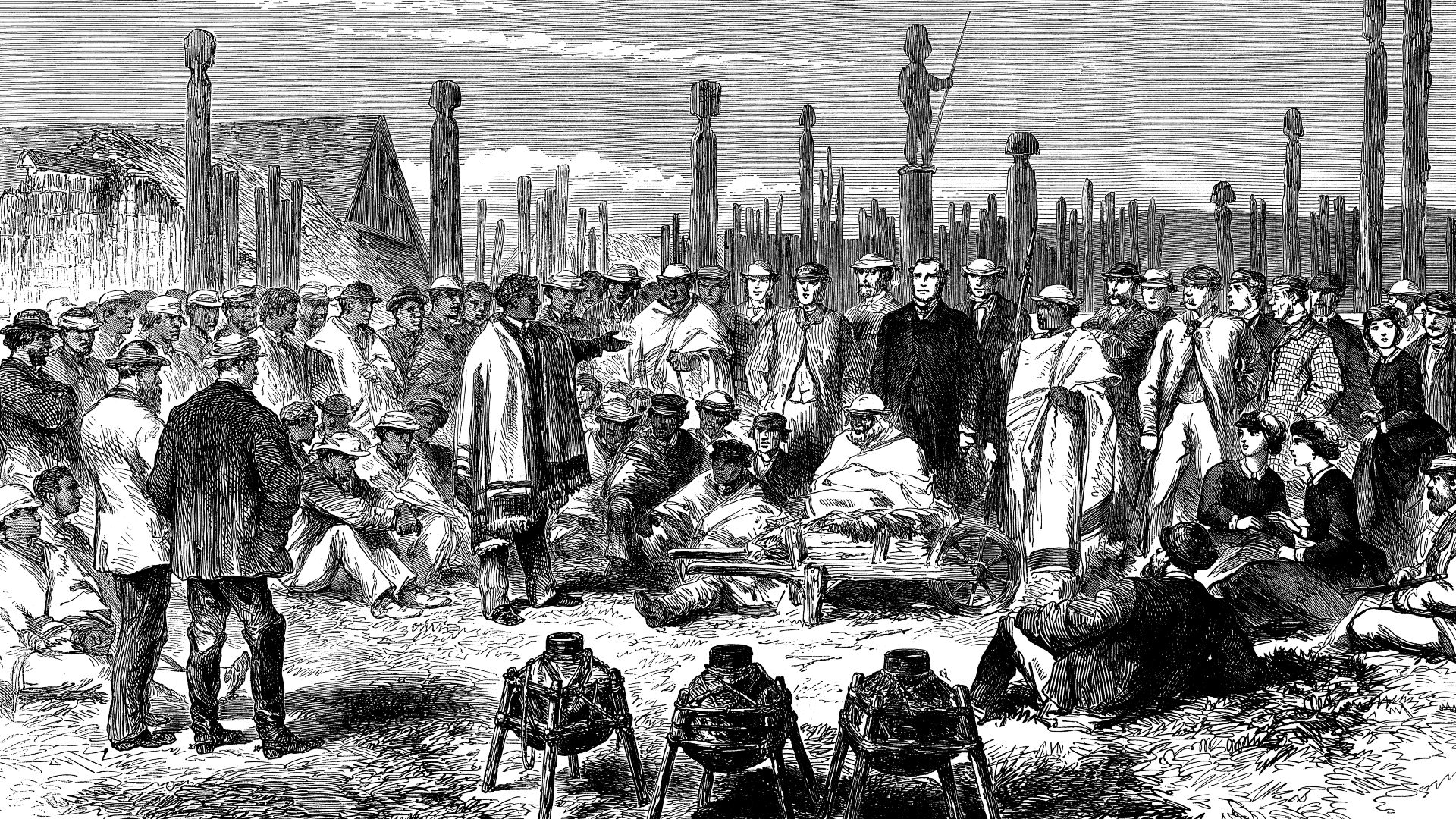 File:1863 Meeting of Settlers and Maoris at Hawke's Bay, New Zealand.jpg
