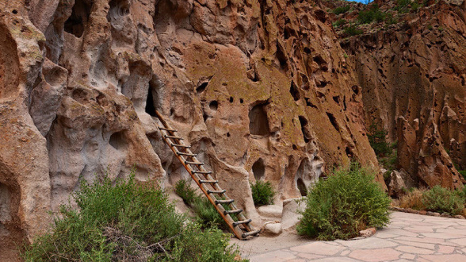 File:Bandelier cliff dwellings with ladder.jpg