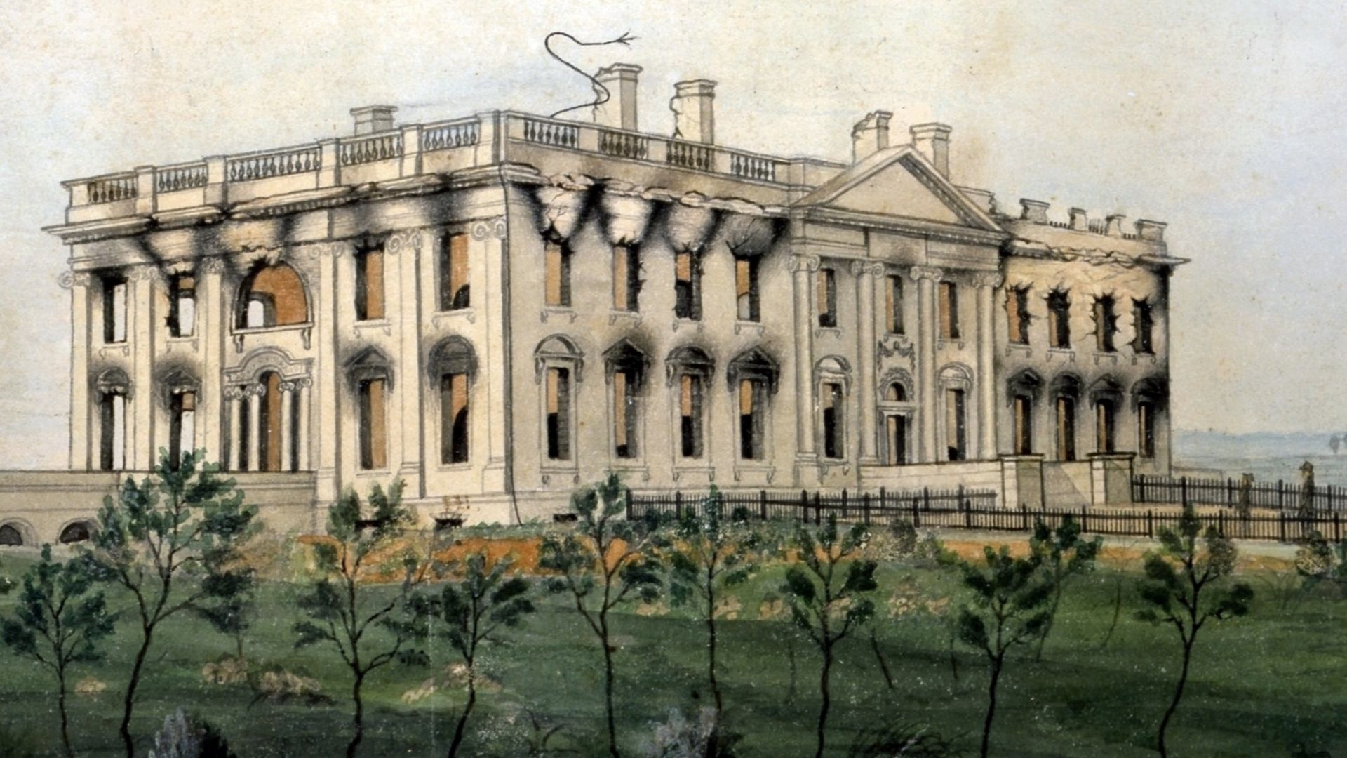File:The President's House by George Munger, 1814-1815 - Crop.jpg