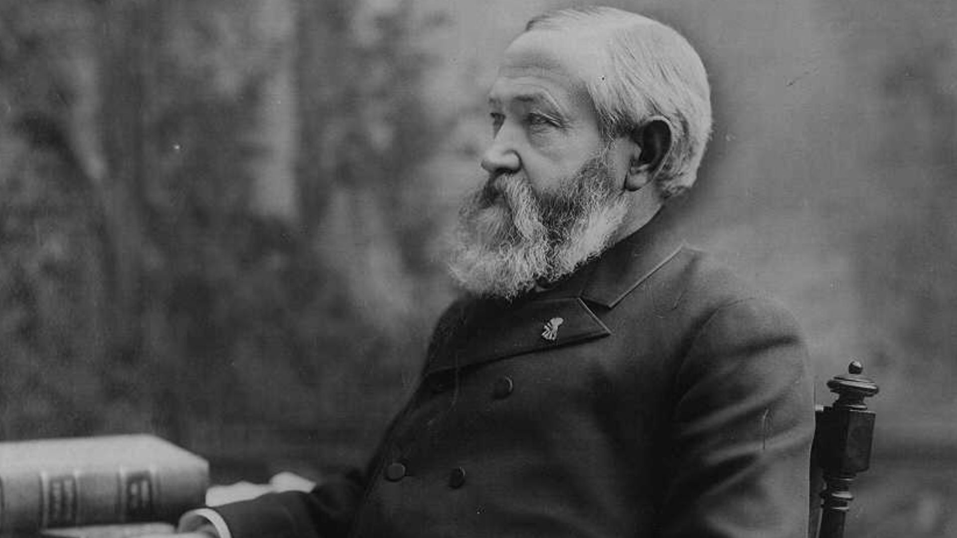File:Benjamin Harrison, three-quarter length portrait, seated, facing left, with right hand on table LCCN96524264.jpg