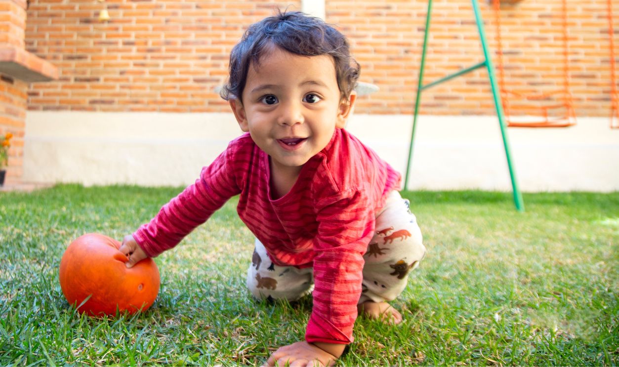 Baby in the backyard