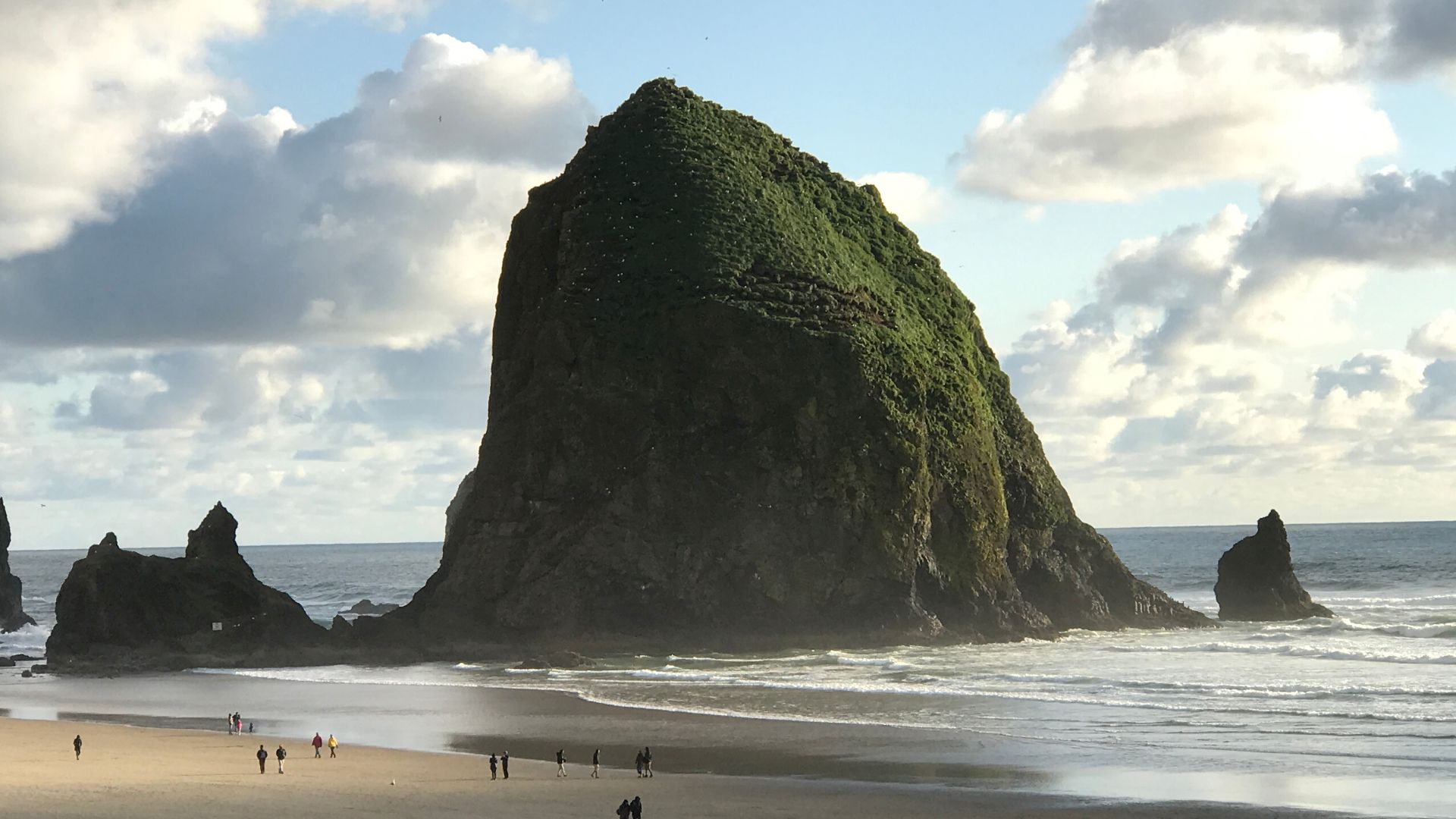 File:Haystack Rock northwest face.jpg