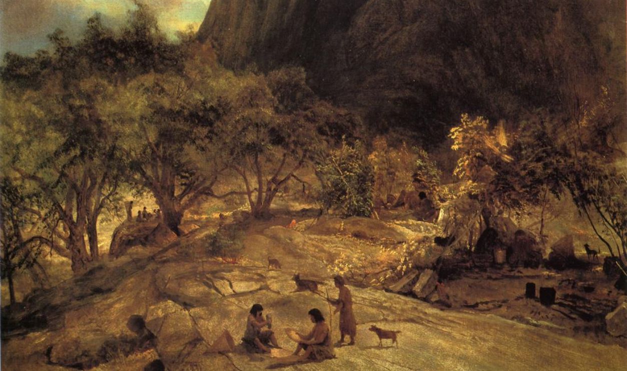 Bierstadt Albert Mariposa Indian Encampment Yosemite Valley California
