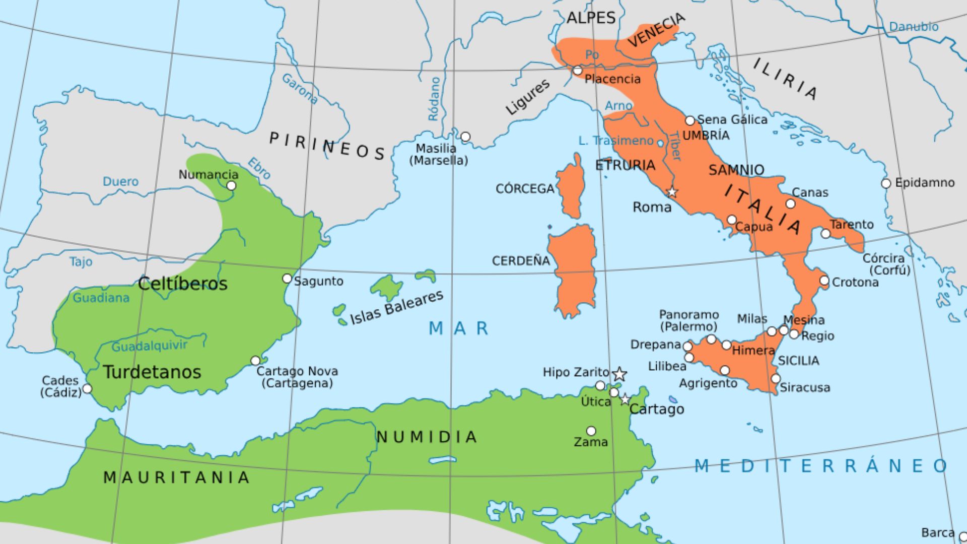 File:Map of Rome and Carthage at the start of the Second Punic War-es.svg