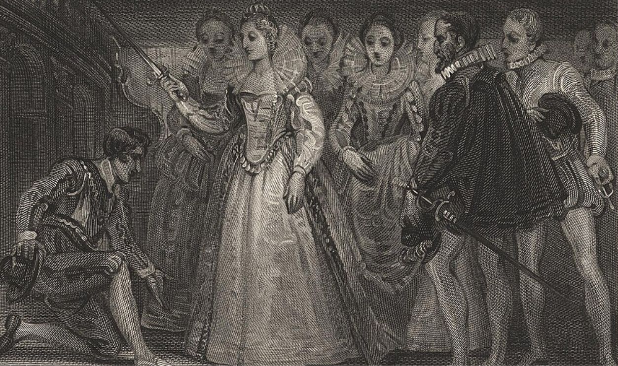 Admiral Drake knighted by Queen Elizabeth' (Sir Francis Drake) from NPG