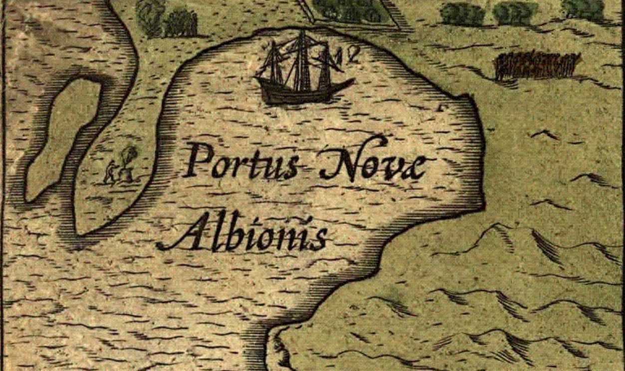 Joducus hondius new albion 1589