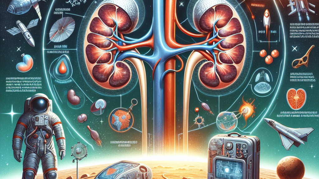 Astronaut Silhouette with Highlighted Kidneys