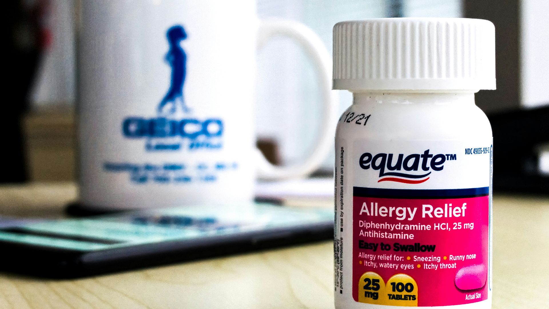 equate allergy relief tablets 100 tablets