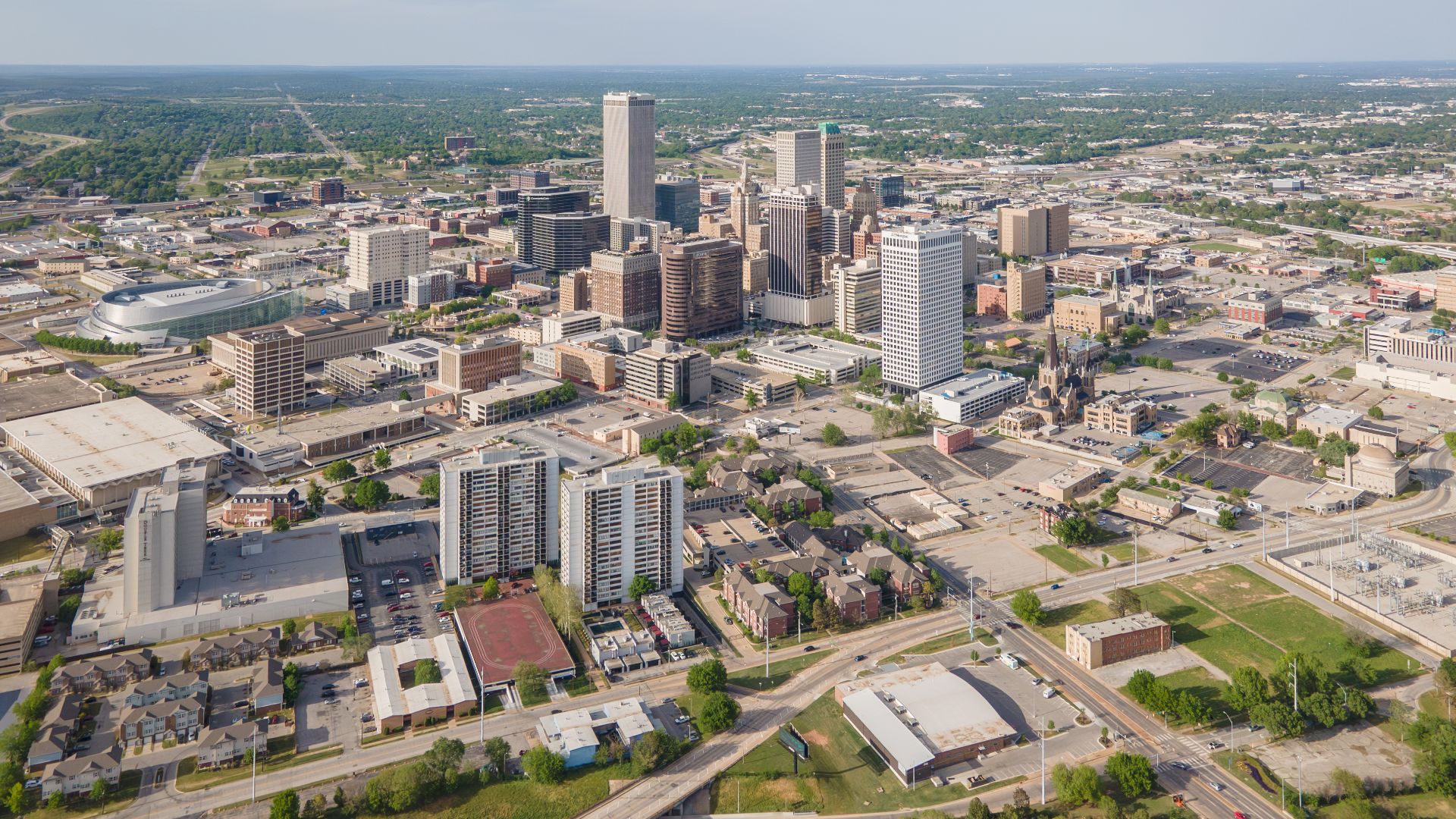 File:Tulsa skyline aerial, April 2023.jpg