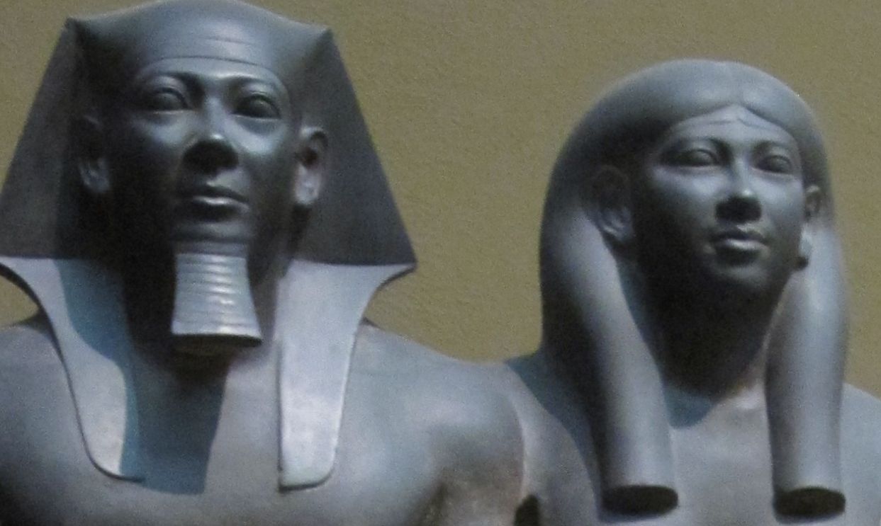 King Menkaura (Mycerinus) and queen