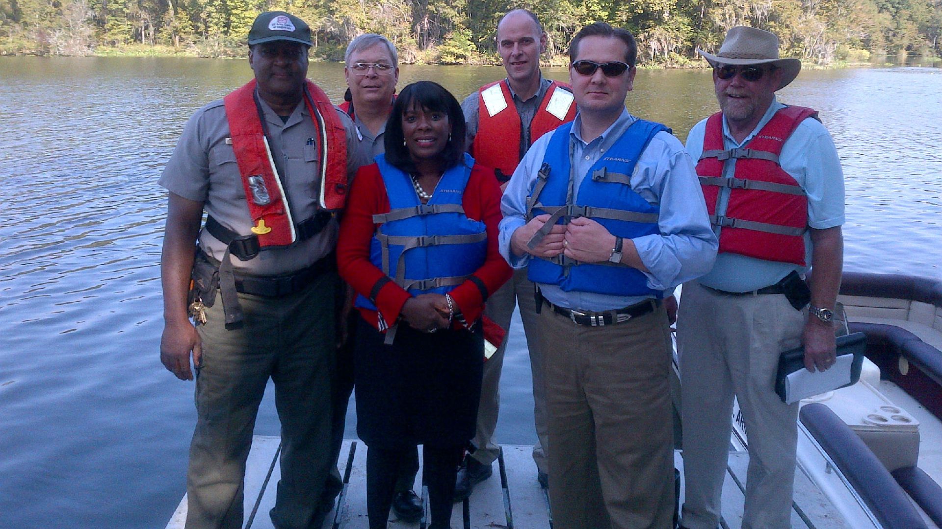 File:Terri Sewell touring the Alabama River with Army Corps of Engineers officials.jpg