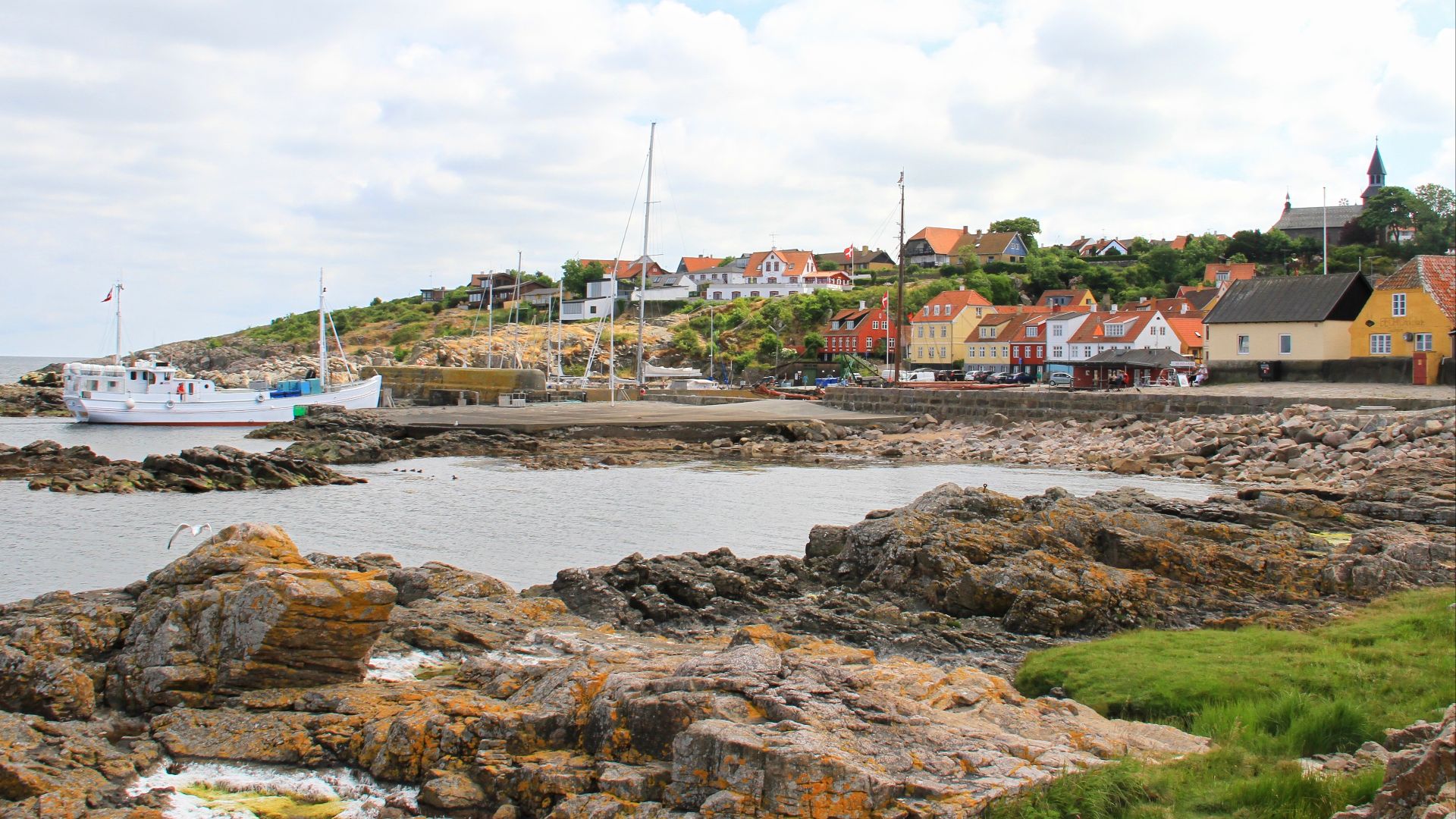 File:Town Gudhjem Island Bornholm, Denmark.jpg
