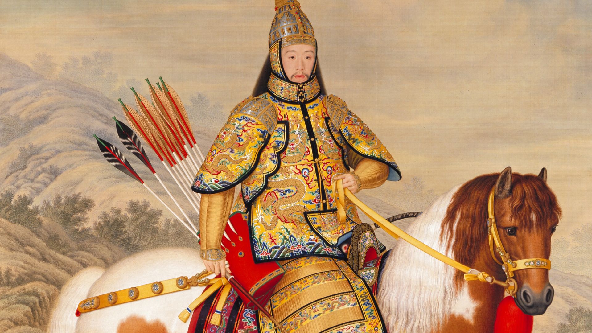 File:The Qianlong Emperor in Ceremonial Armour on Horseback.jpg