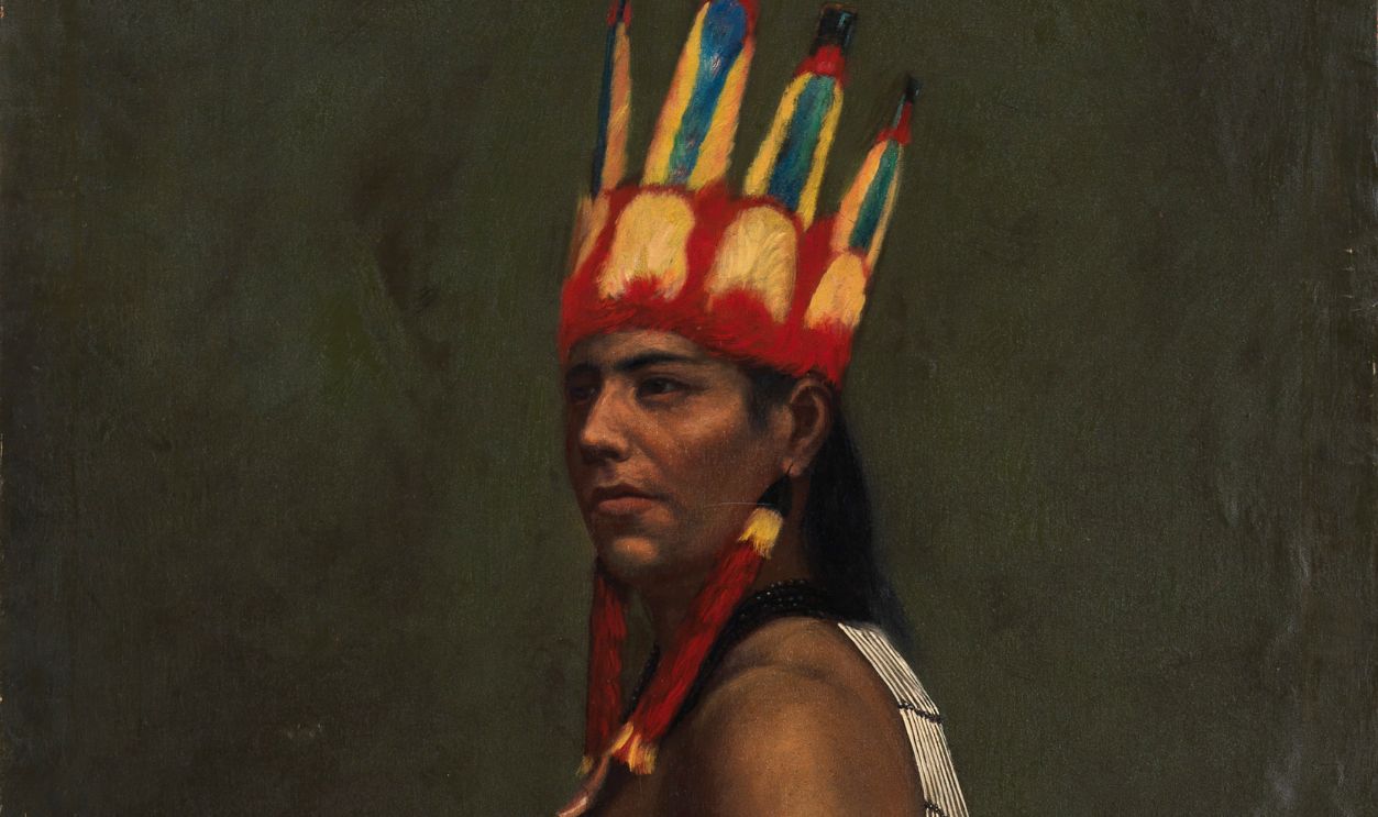 Jivaro Indian, ca. 1890-1892. Artist Unknown.