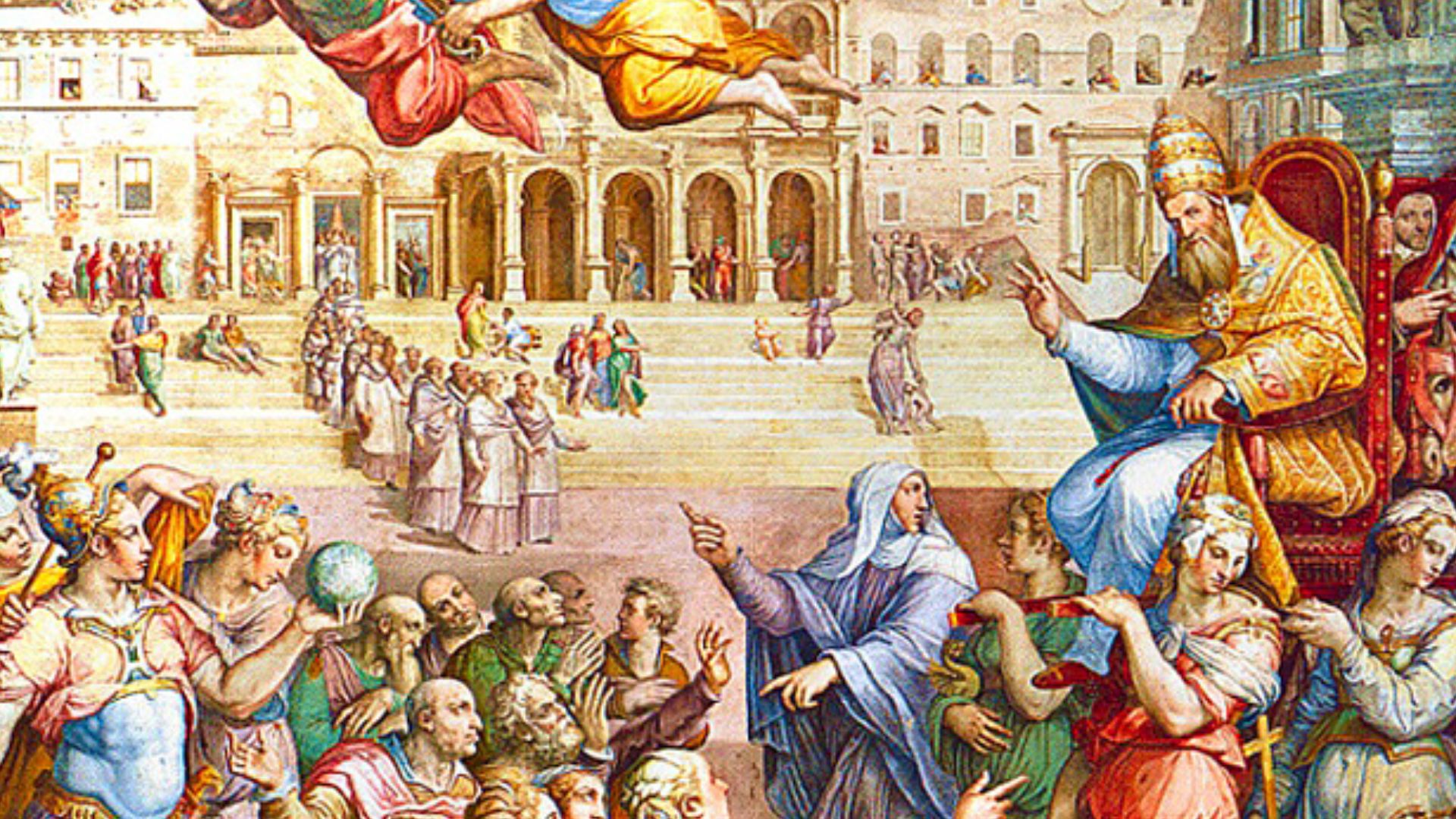 File:Giorgio Vasar retour idéalisé de Grégoire XI à Rome.jpg