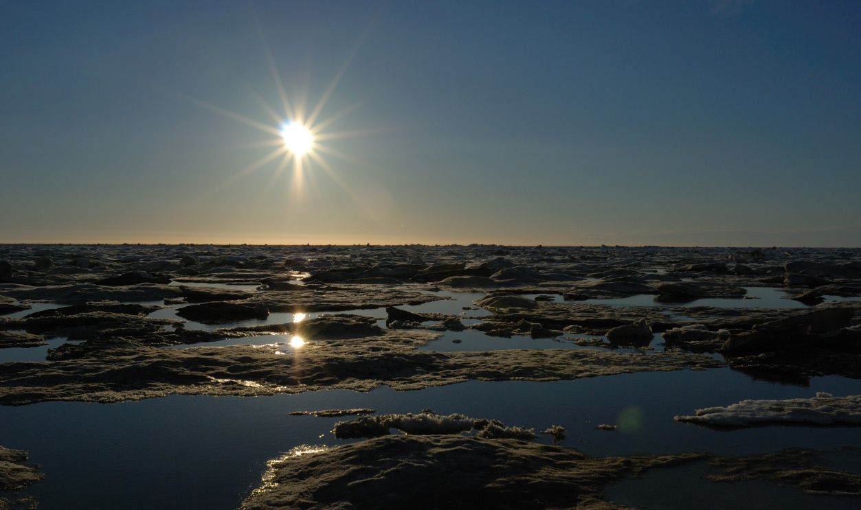The Midnight Sun Over Barrow, Alaska