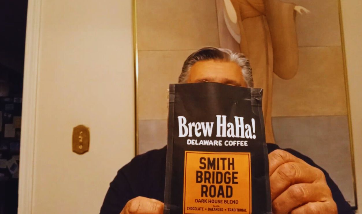 A 50 State Coffee Journey Delaware: Brew HaHa Smith Bridge Rd Dark House Blend., Distilled Brewed & Reviewed