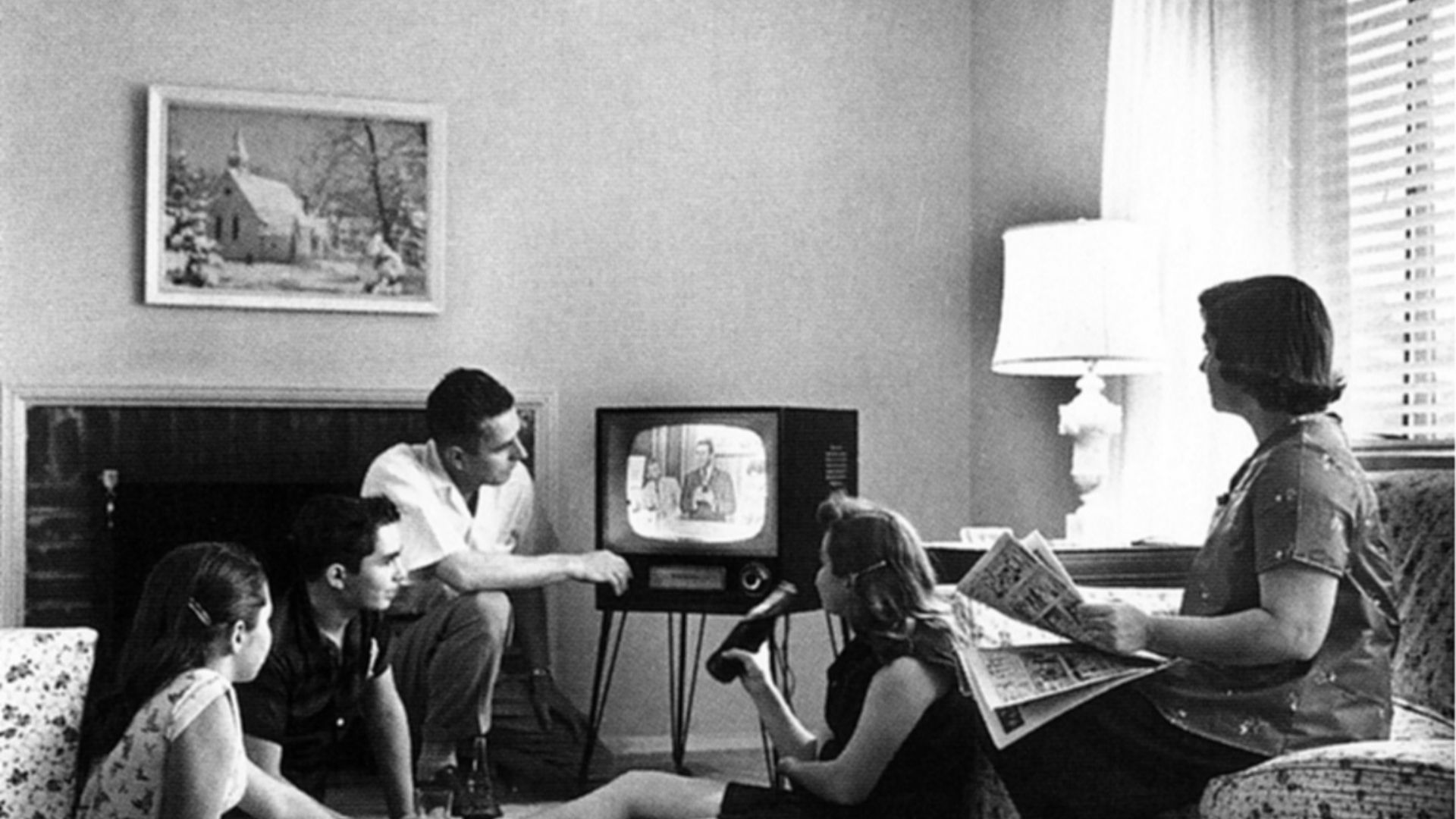 File:Family watching television 1958.jpg