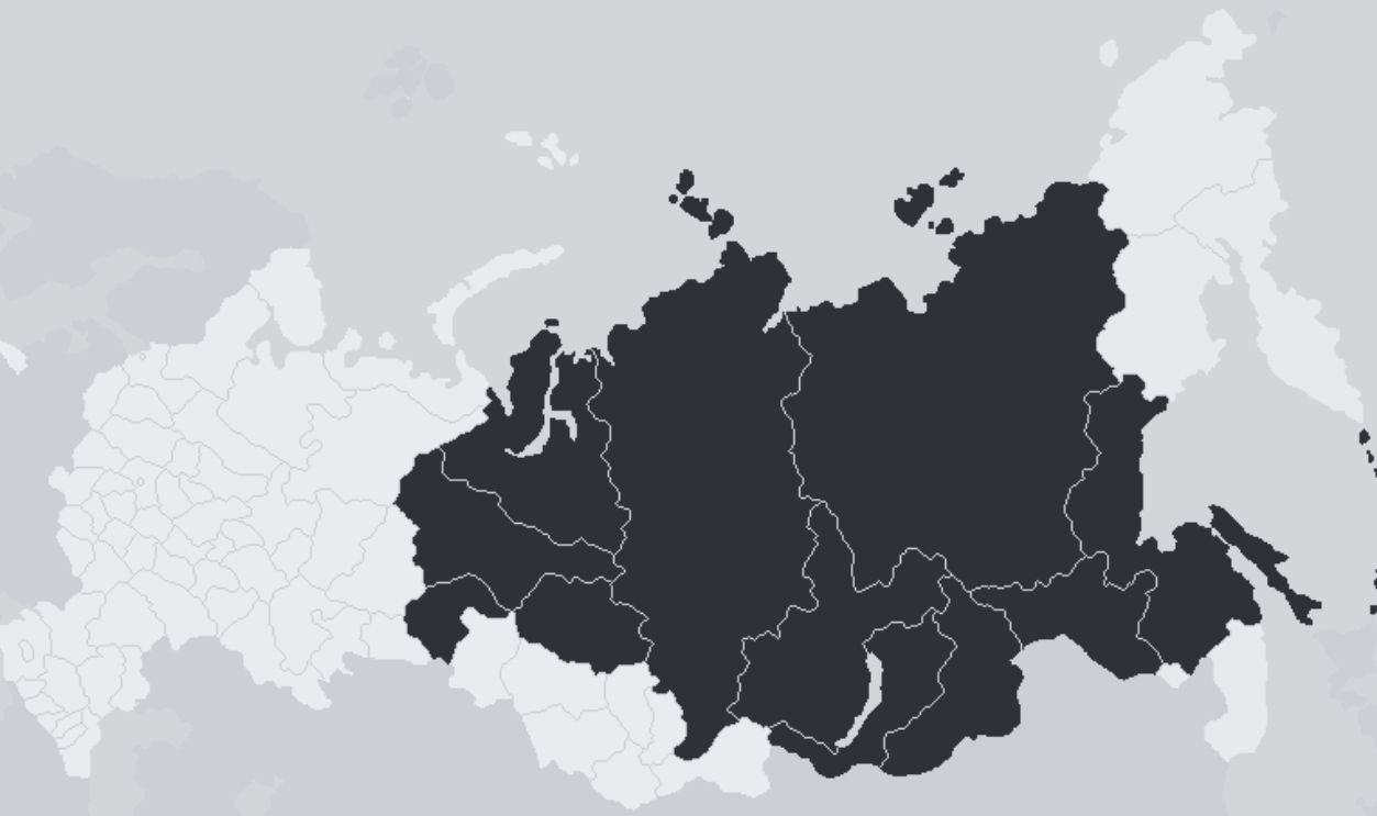 Map of Russia - Evenks