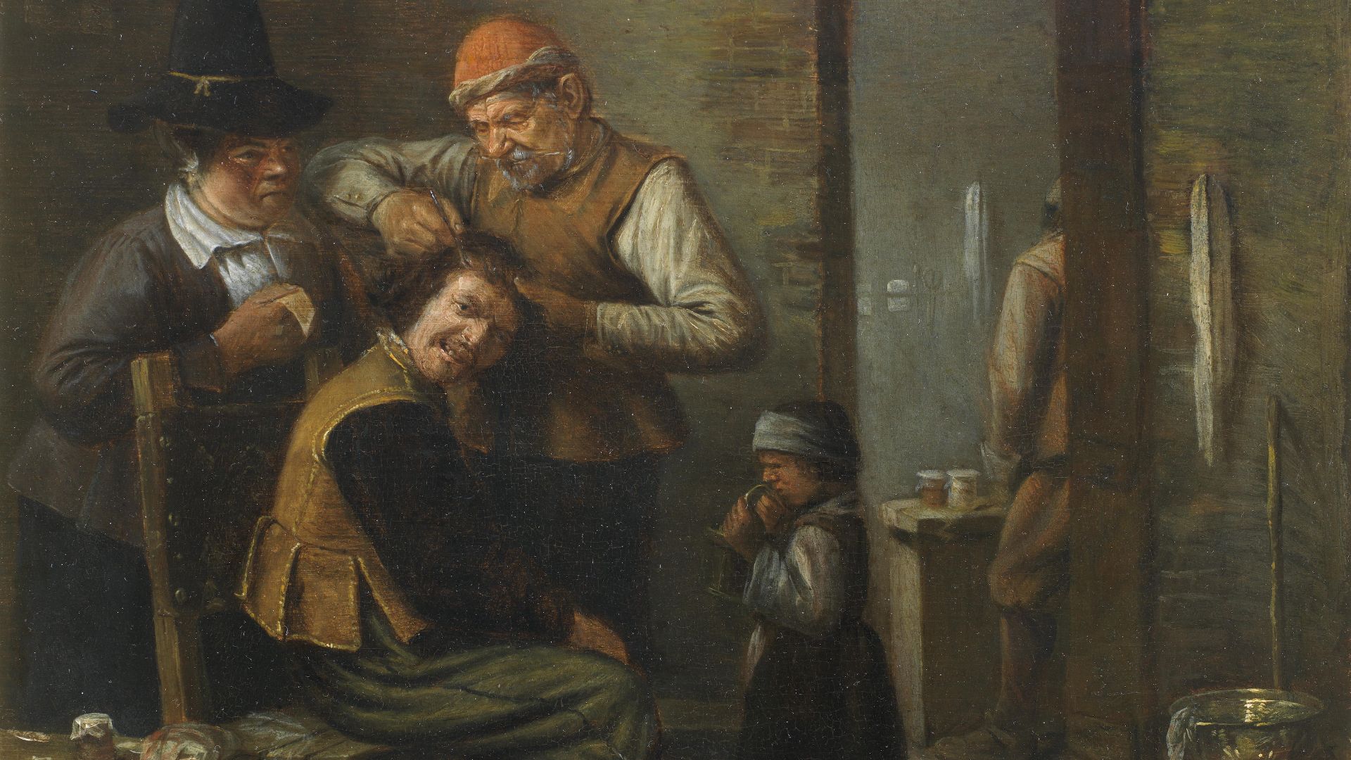 File:Attributed to Joos van Craesbeeck - Extracting the stone of madness, Lot 41.jpg