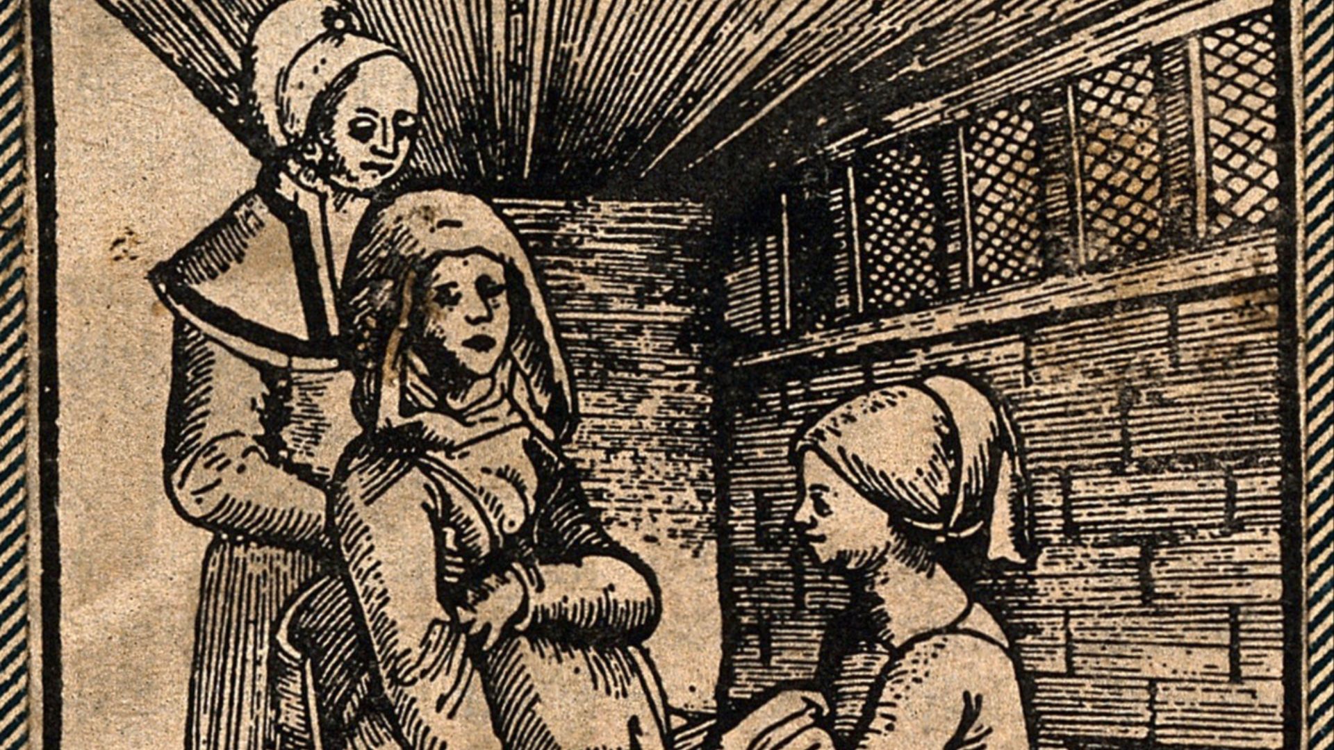 File:A woman seated on a obstetrical chair giving birth aided by Wellcome V0014914EL.jpg