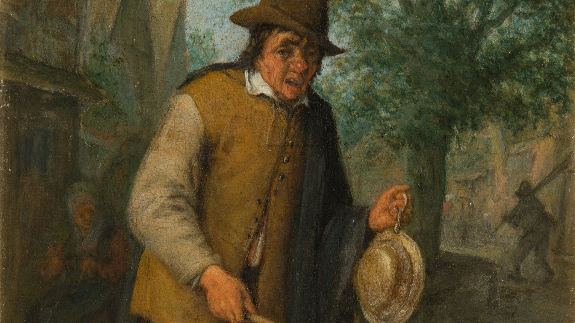 File:Town Crier with Stick and Gong (Hearing).jpg