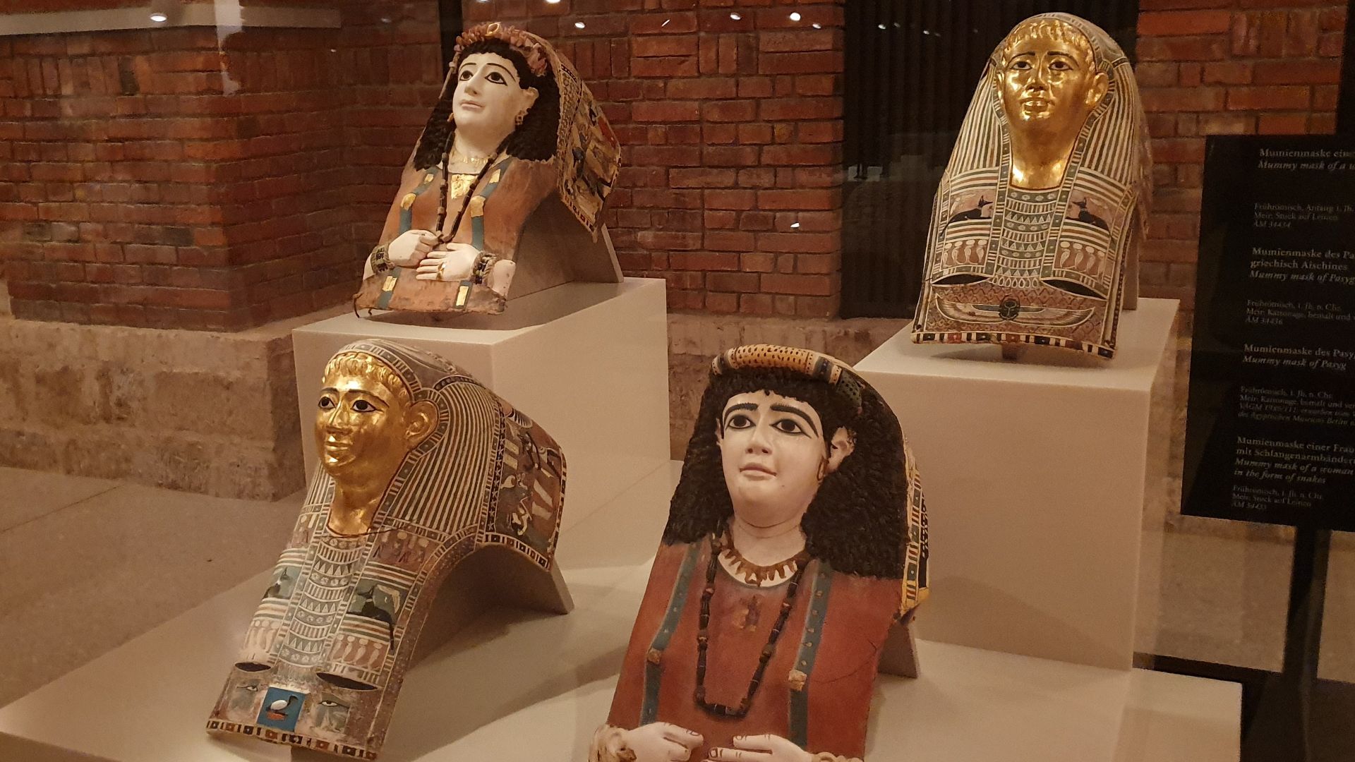 File:Ancient Egyptian funerary masks in the Ägyptisches Museum Berlin.jpg