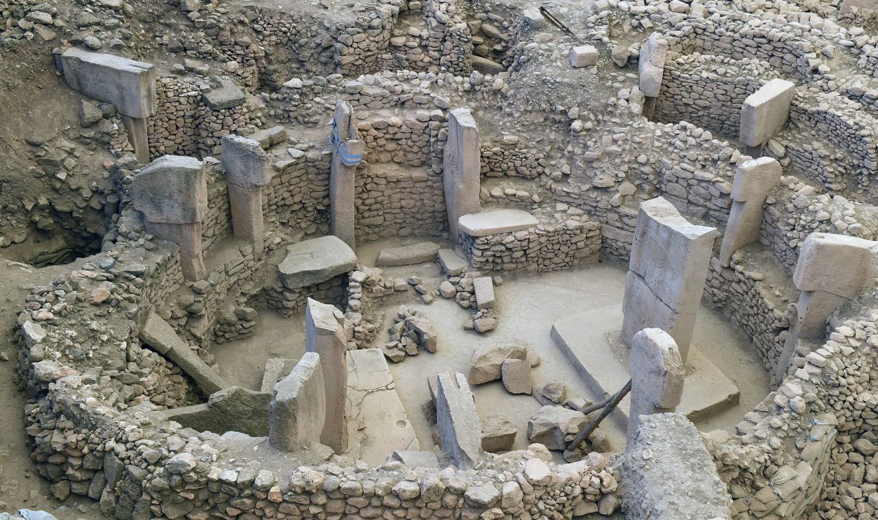 Relics are seen at the Gobekli Tepe archeological site in Sanliurfa province, southeastern Turkey, May 21, 2022. Gobekli Tepe, inscribed on UNESCO World Heritage List in 2018, is a top cultural destination in Turkey. Dating back to roughly 12,000 years ago, the site is also among the oldest archeological ruins in the world, featuring massive carved stones and T-shaped pillars that predate the arrival of agriculture.