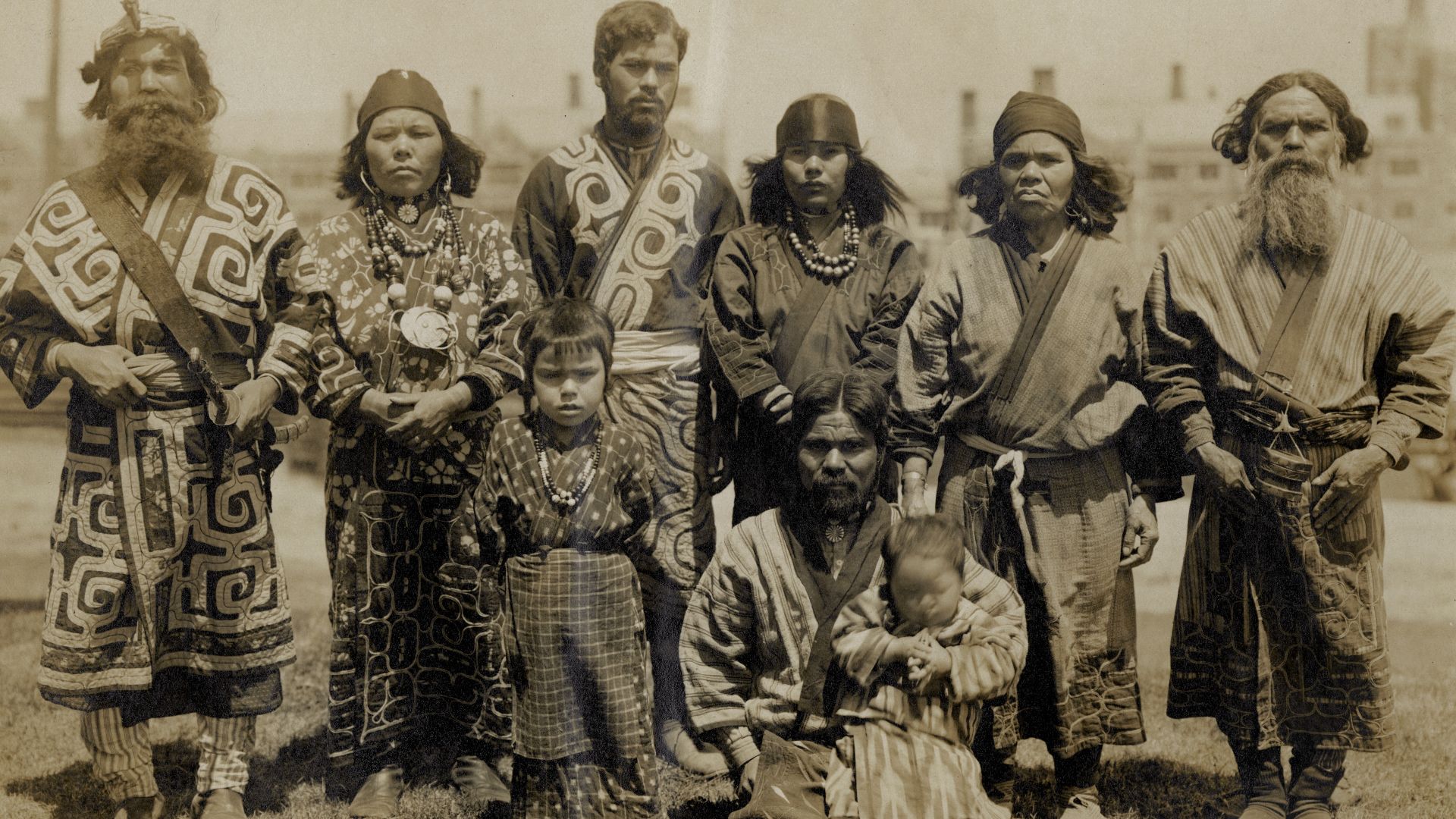 File:Ainu Group (Aborigines of Japan from the Island of Hokkaido or Yezo, Department of Anthropology, 1904 World's Fair).jpg