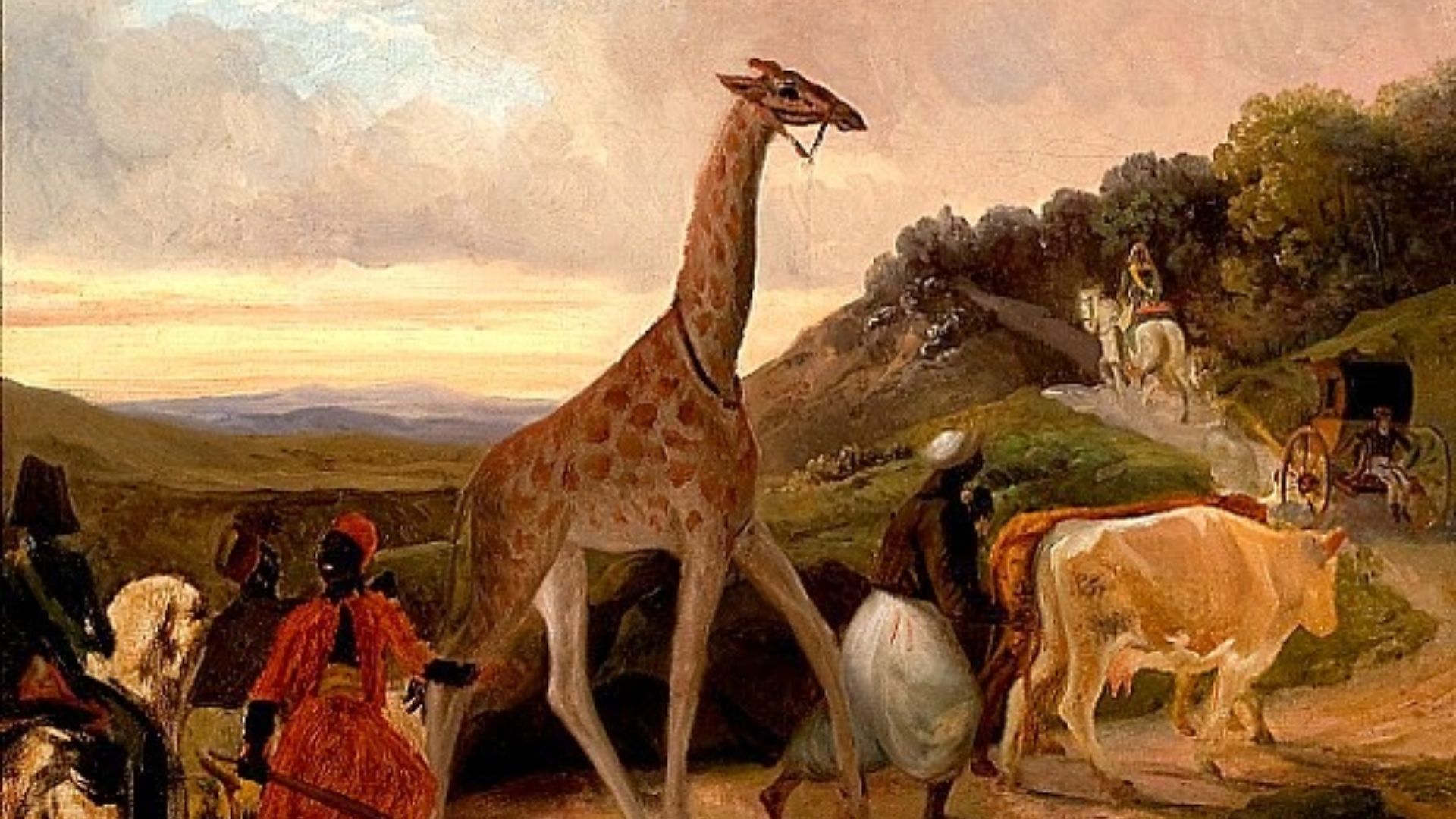 File:Giraffe Crossing (1827) by Jacques Raymond Brascassat.jpg