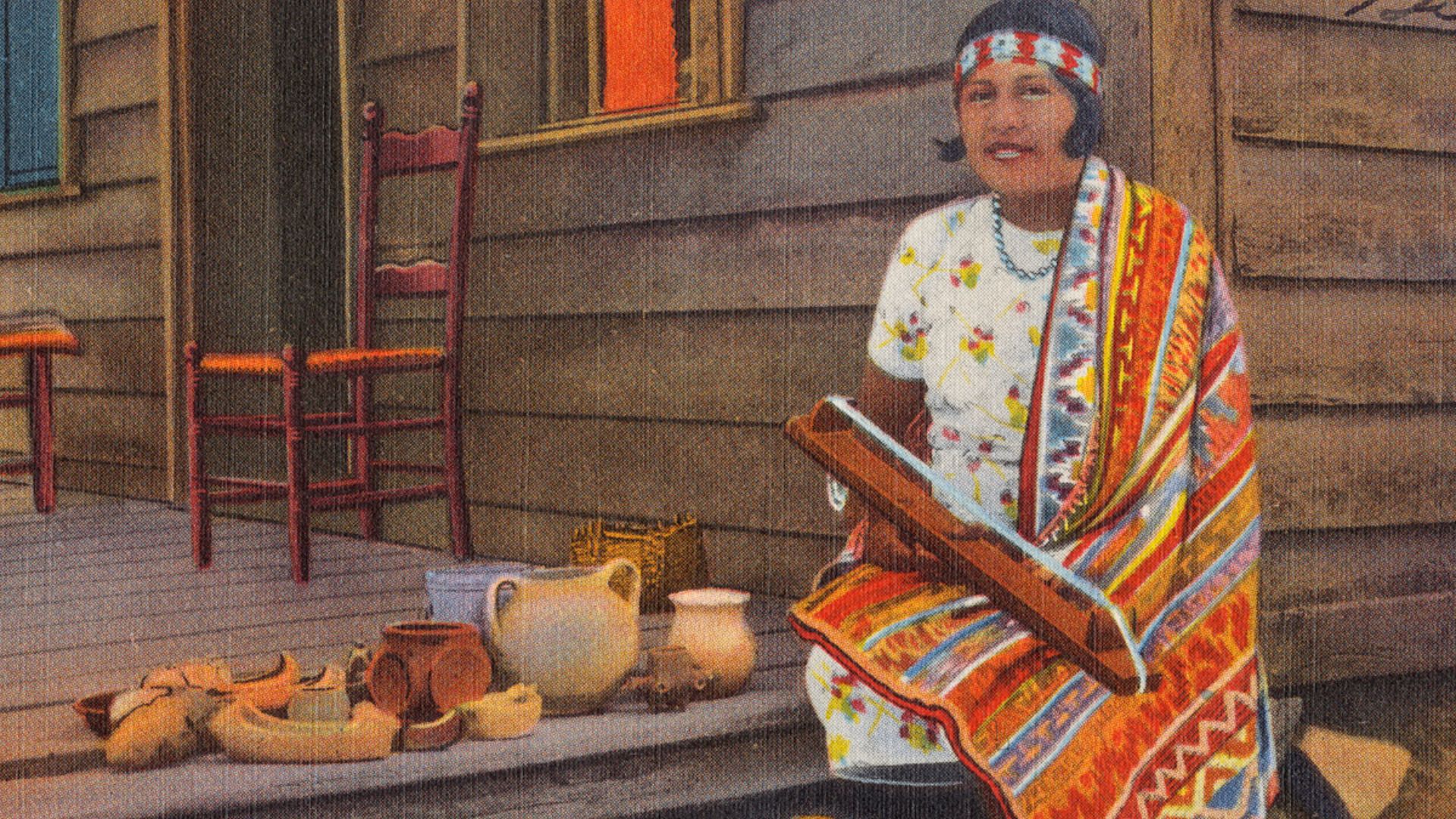 File:Cherokee Indian pottery and bread worker -- Cherokee Indian Reservation, North Carolina (5755492209).jpg