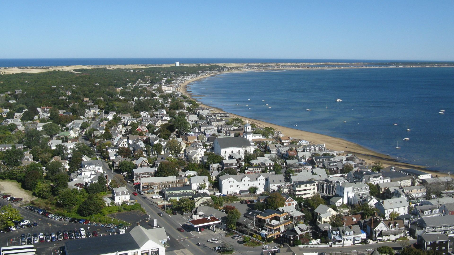 File:View of Provincetown from Pilgrim Monument looking east, MA.jpg