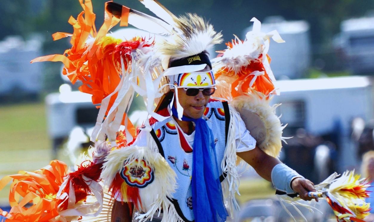 Gettyimages - 97074824, July 28, 2007 Slug: pw-powwow assignmet no: 192870 Photograp July 28, 2007 Slug: pw-powwow assignmet no: 192870 Photographer: Gerald Martineau Manassas Fairgrounds Native Americans gathering We photograph Jason Warwick, of the Lumbee tribe, as he joins others in Native American dances.