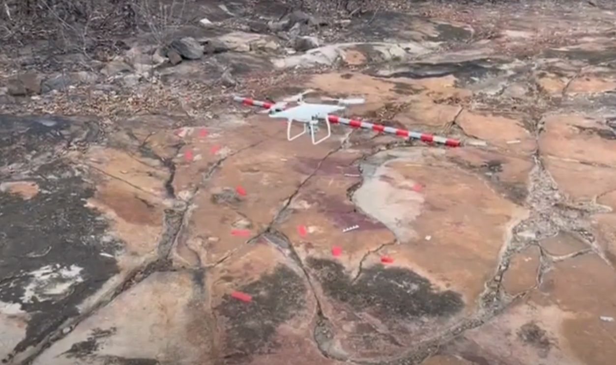 Million year old dinosaur footprints 