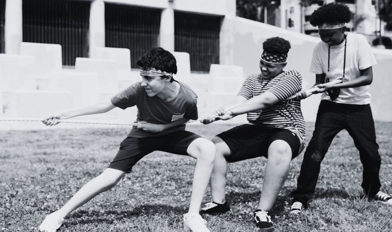 Tug-Of-War Over Rocky Terrain