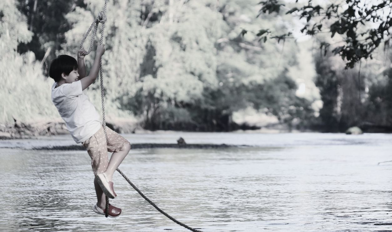 Rope Swings Over Shallow Water