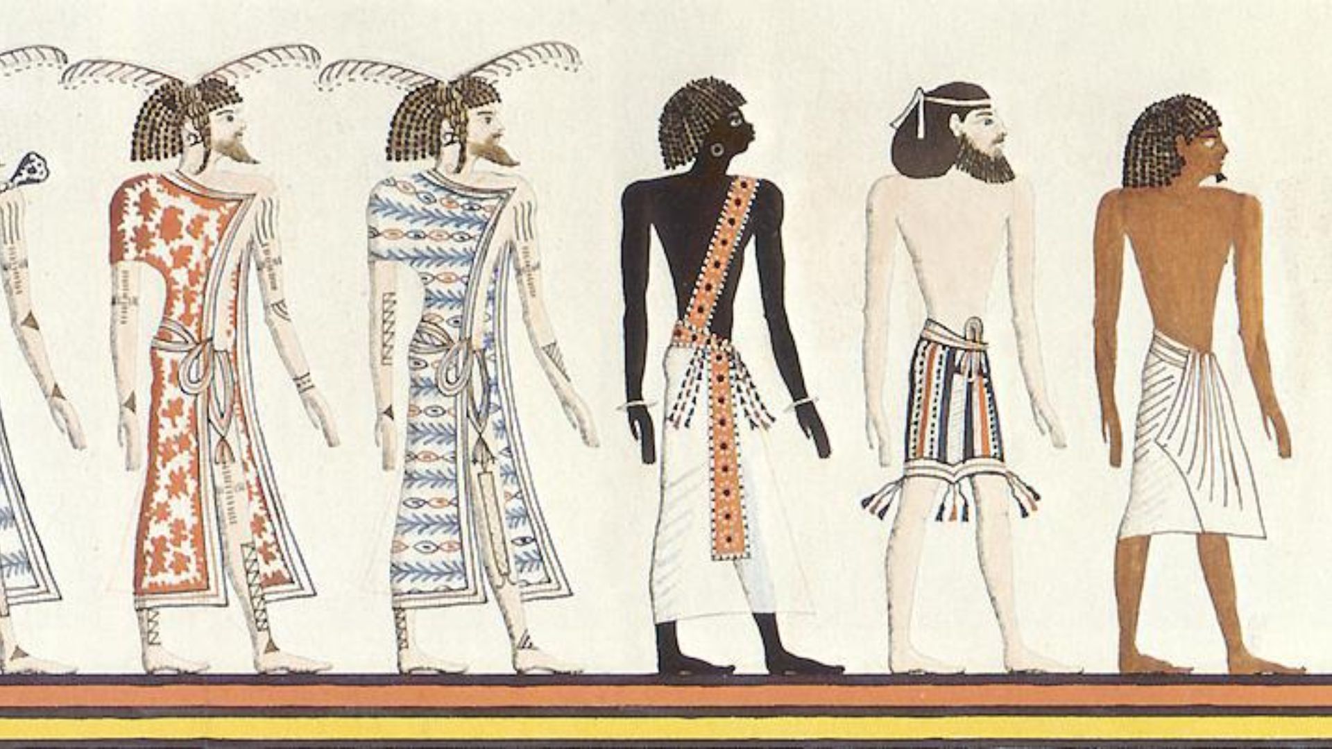 File:From right to left an Egyptian, an Assyrian, a Nubian, and Libyans.jpg