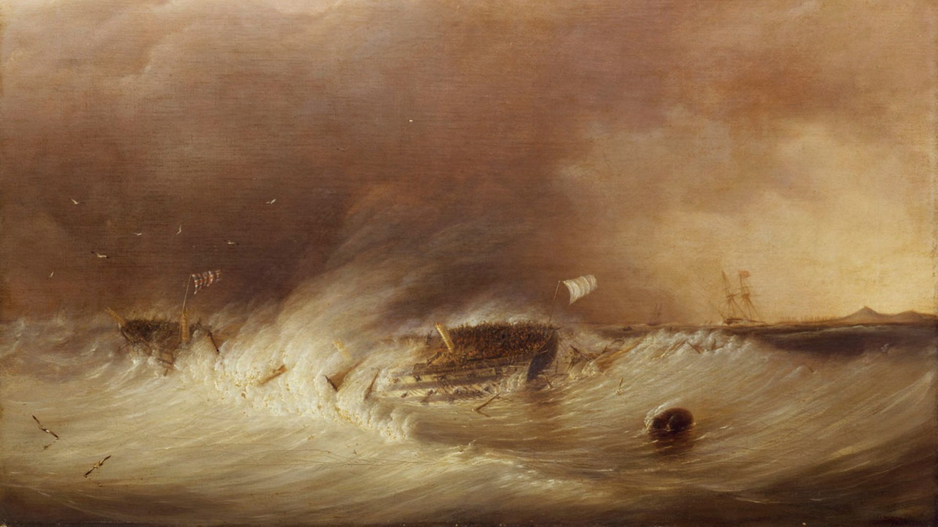 File:The wreck of HMS Hero in the Texel, 25 December 1811.jpg