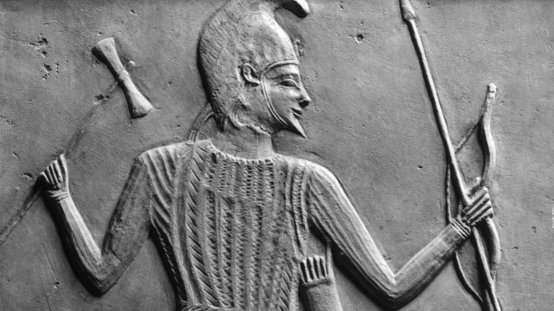 File:Scythian Warrior with Axe, Bow, and Spear Possibly Greek Sculptor 4th-2nd century BCE (Archaic) marble with red paint and gold leaf.jpg