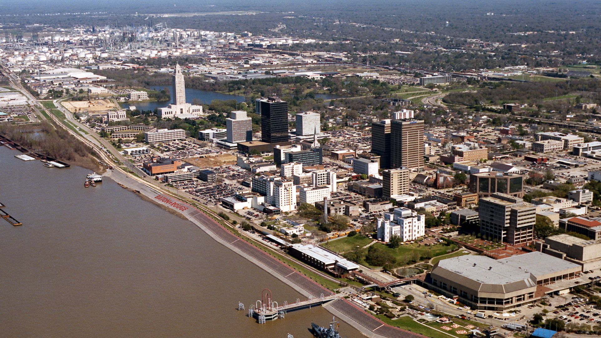 File:Baton Rouge Louisiana waterfront aerial view.jpg