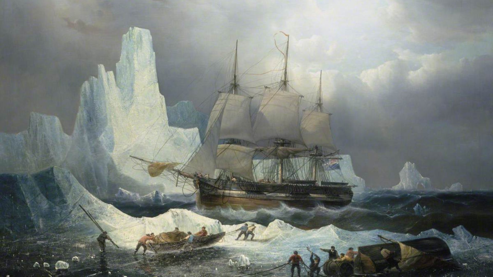 File:François Etienne Musin (1820-1888) - HMS 'Erebus' in the Ice, 1846 - BHC3325 - Royal Museums Greenwich.jpg