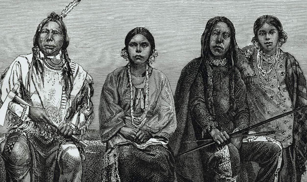 Gettyimages - 867040104, Secwepemc First Nations people, British Columbia, 19th Century - stock illustration