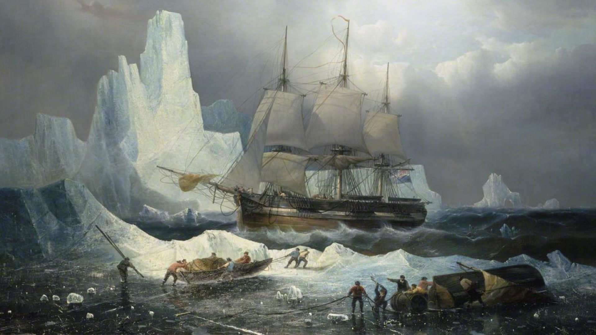 File:François Etienne Musin (1820-1888) - HMS 'Erebus' in the Ice, 1846 - BHC3325 - Royal Museums Greenwich.jpg