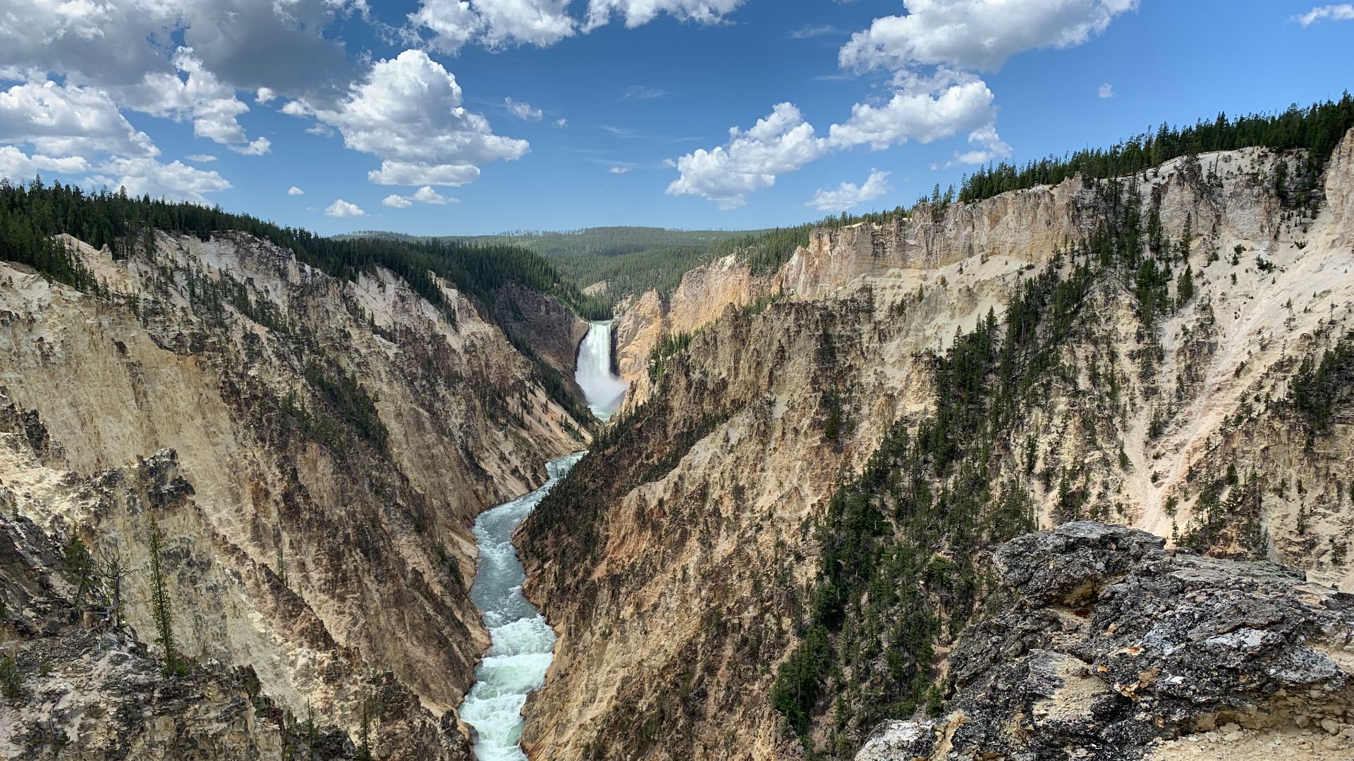 File:Grand Canyon of Yellowstone and Lower falls, Wyoming, United States.jpg