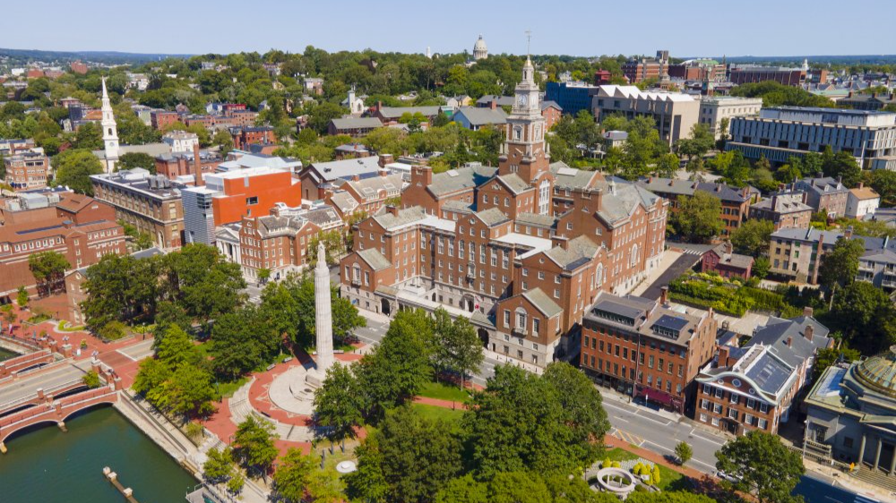 The image showcases a Vibrant urban scene of Providence, Rhode Island